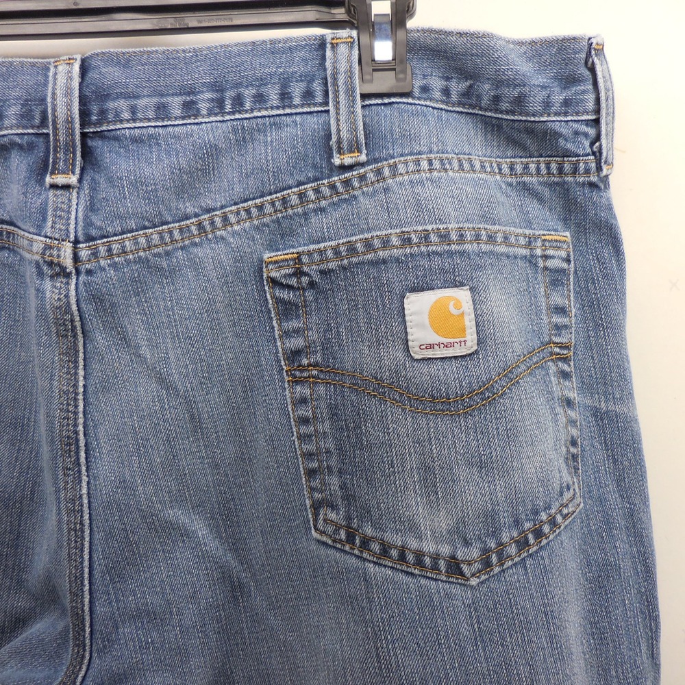 Carhartt Mens Holter Relaxed Fit Straight Leg Blue Work Jeans 42x32 101483-968